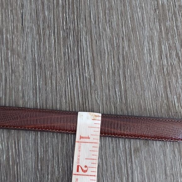 Annabella by Another Line Brown Lizard Print Leather Belt Large - Picture 6 of 6